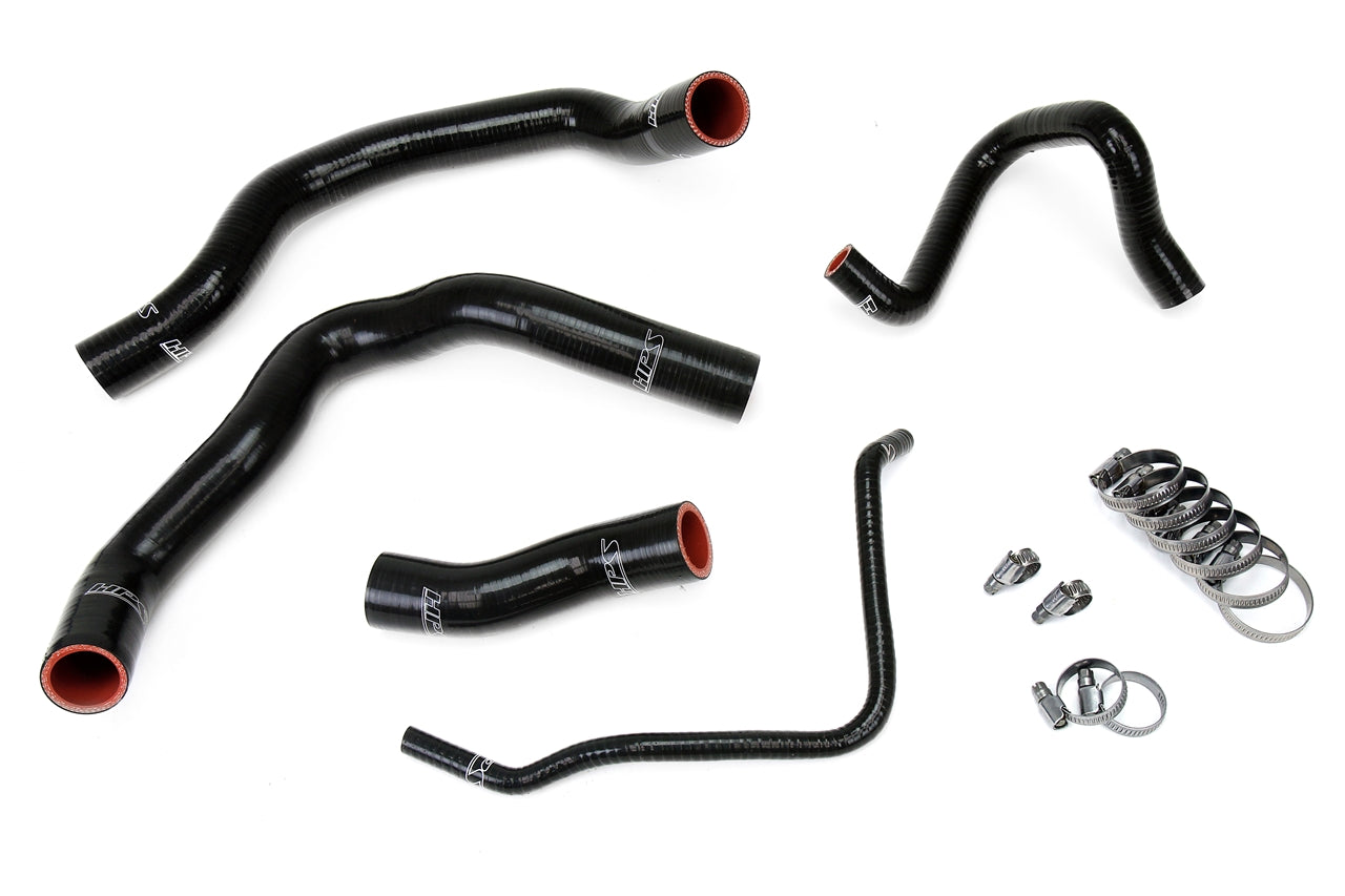 HPS Performance High Temp Reinforced Silicone Radiator Coolant Hose Kit Black 57-1211-BLK