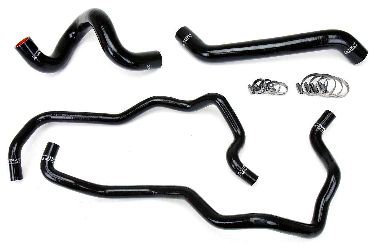 HPS Performance High Temp Reinforced Silicone Radiator and Heater Coolant Hose Kit Black 57-1220-BLK