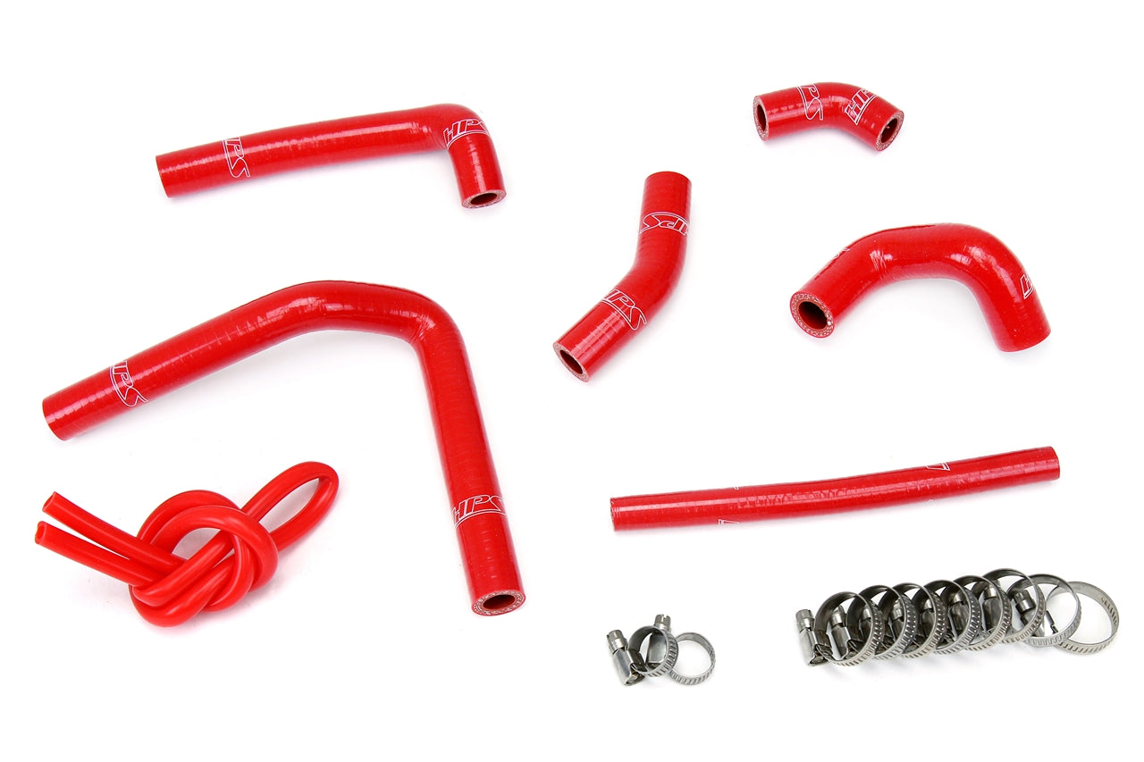 HPS Performance High Temp Reinforced Silicone Radiator Coolant Hose Kit Red 57-1233-RED