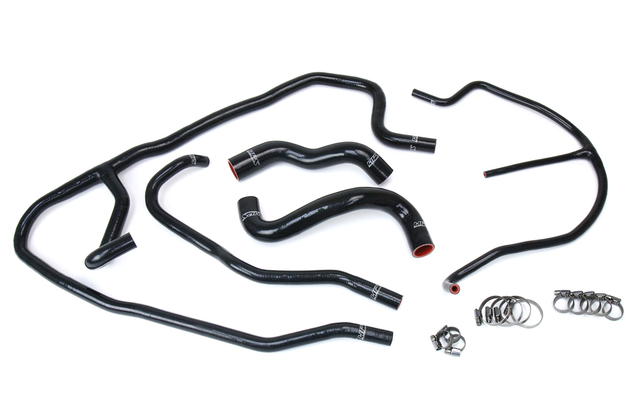 HPS Performance High Temp Reinforced Silicone Radiator and Heater Coolant Hose Kit Black 57-1276-BLK