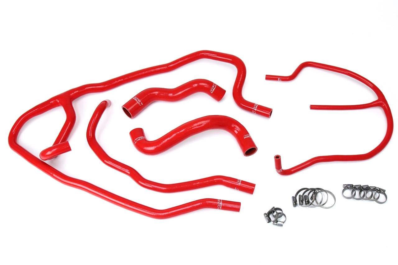 HPS Performance High Temp Reinforced Silicone Radiator and Heater Coolant Hose Kit Red 57-1276-RED