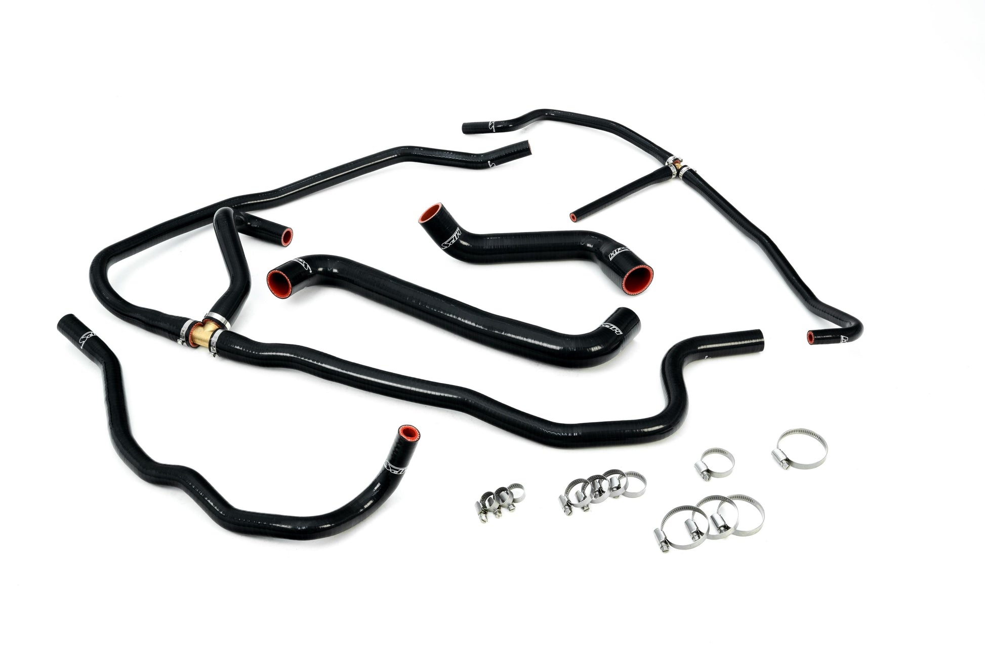 HPS Performance High Temp Reinforced Silicone Radiator and Heater Coolant Hose Kit Black 57-1277-BLK