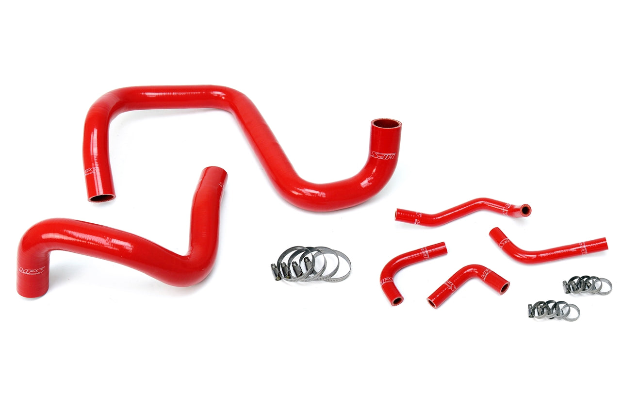 HPS Performance High Temp Reinforced Silicone Radiator and Heater Coolant Hose Kit Red 57-1285-RED