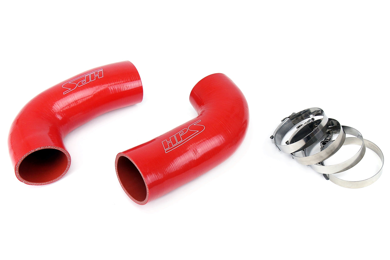 HPS Performance High Temp Reinforced Silicone Air Intake Hose Kit Red 57-1291-RED