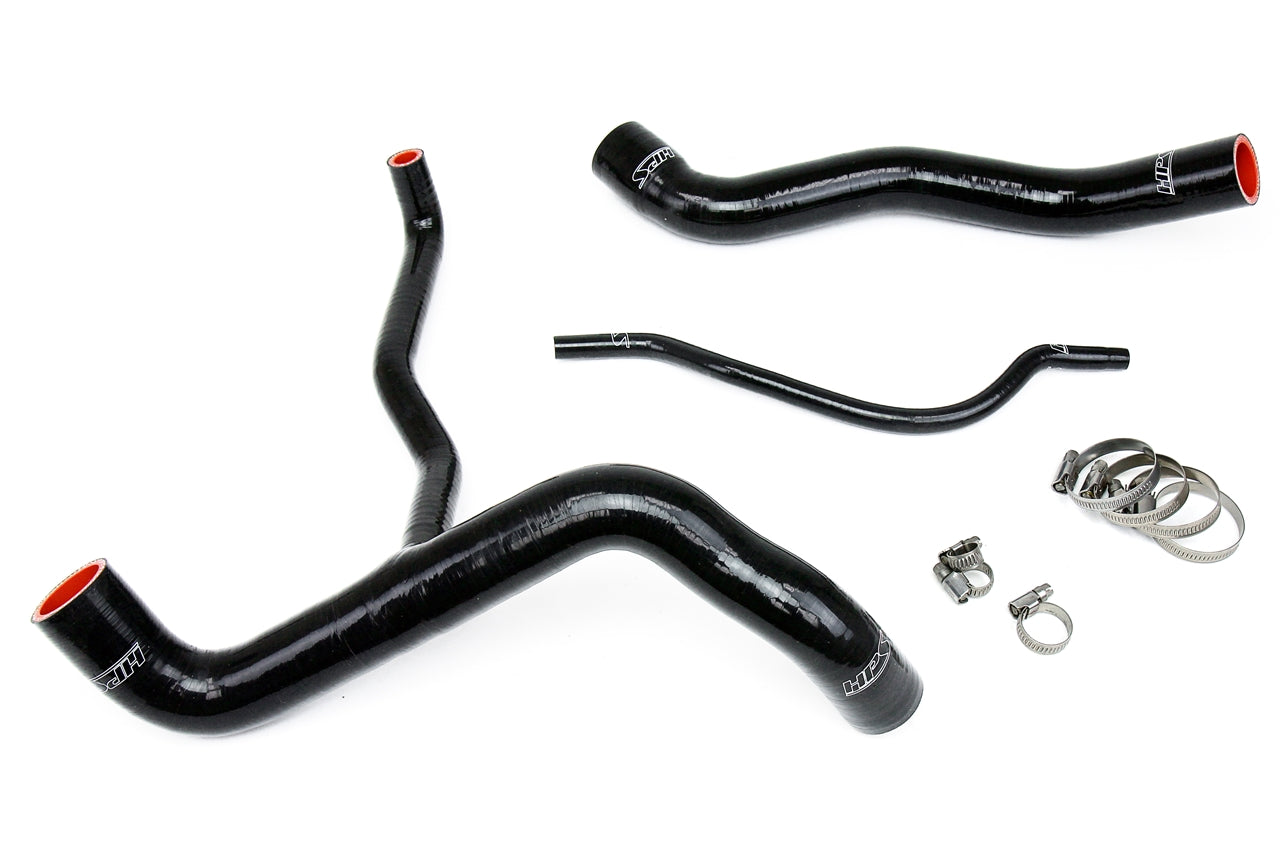 HPS Performance High Temp Reinforced Silicone Radiator Coolant Hose Kit Black 57-1304-BLK