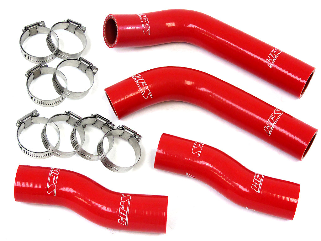 HPS Performance High Temp Reinforced Silicone Radiator Coolant Hose Kit Red 57-1315-RED