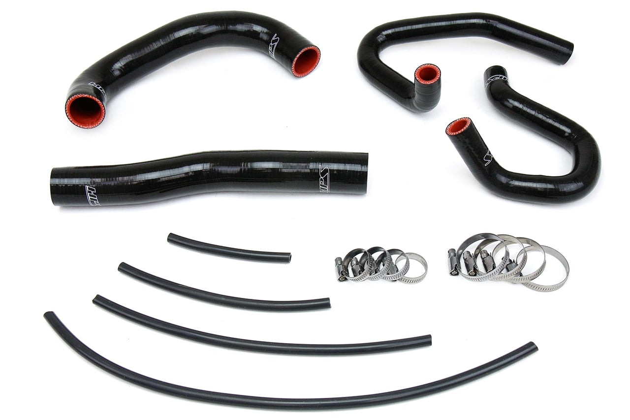 HPS Performance High Temp Reinforced Silicone Radiator and Heater Coolant Hose Kit Black 57-1324-BLK