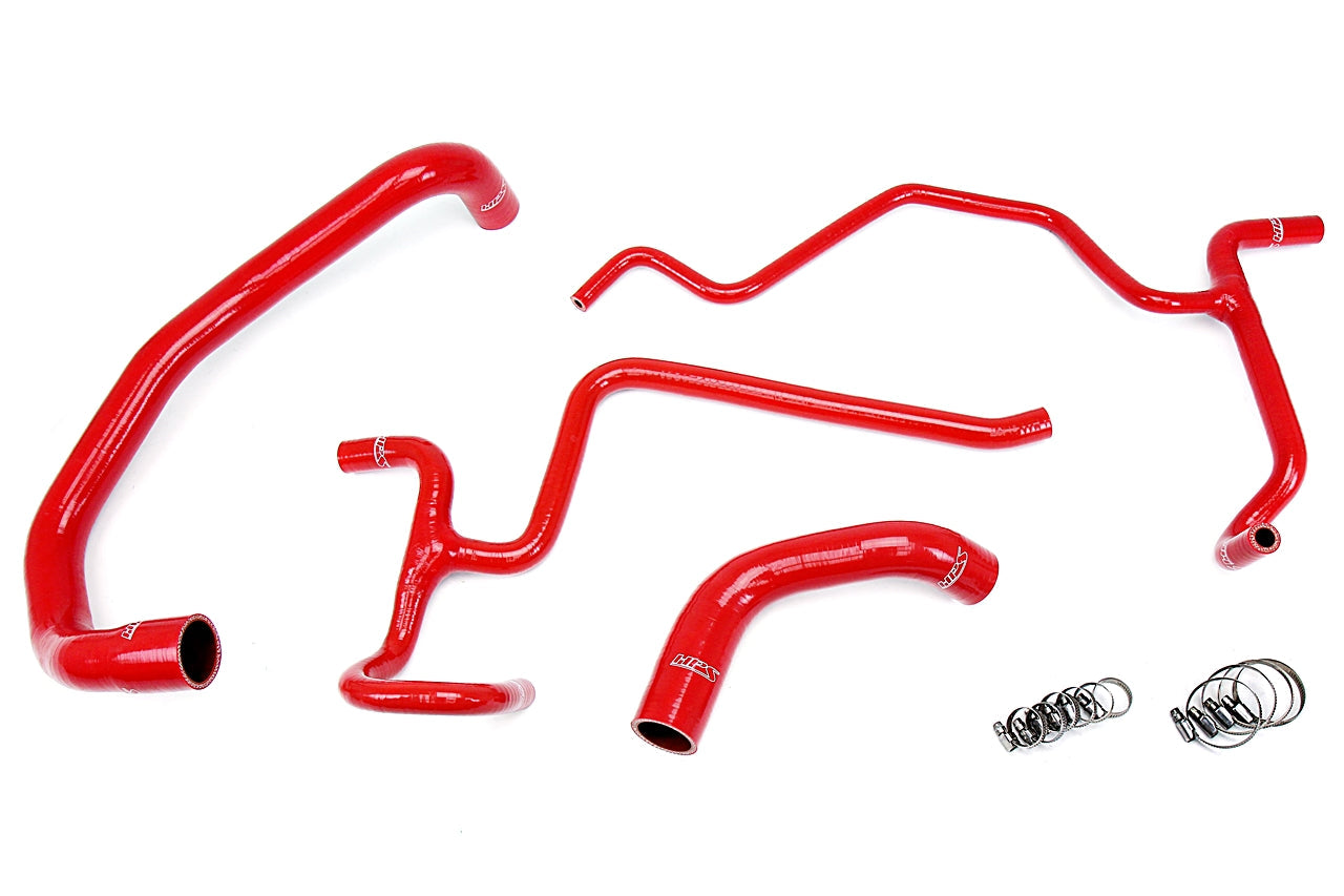 HPS Performance High Temp Reinforced Silicone Radiator and Heater Coolant Hose Kit Red 57-1326-RED