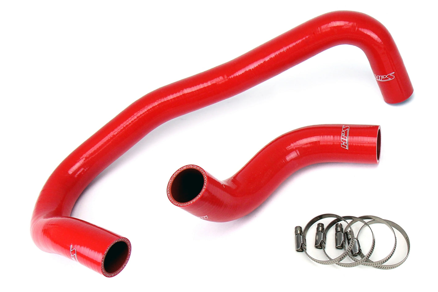 HPS Performance High Temp Reinforced Silicone Radiator Coolant Hose Kit Red 57-1327R-RED
