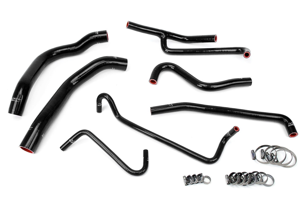 HPS Performance High Temp Reinforced Silicone Radiator and Heater Coolant Hose Kit Black 57-1330-BLK