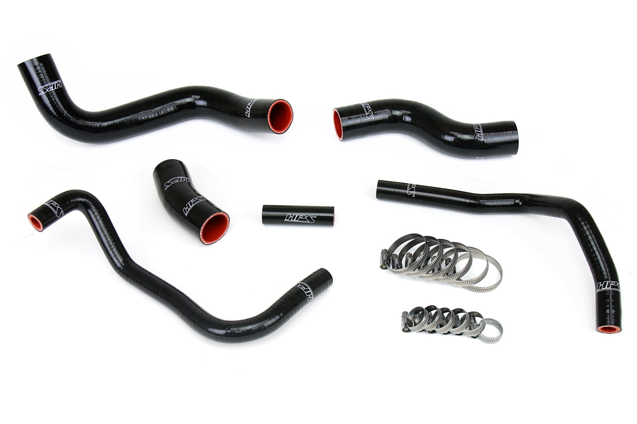 HPS Performance High Temp Reinforced Silicone Radiator and Heater Coolant Hose Kit Black 57-1336-BLK