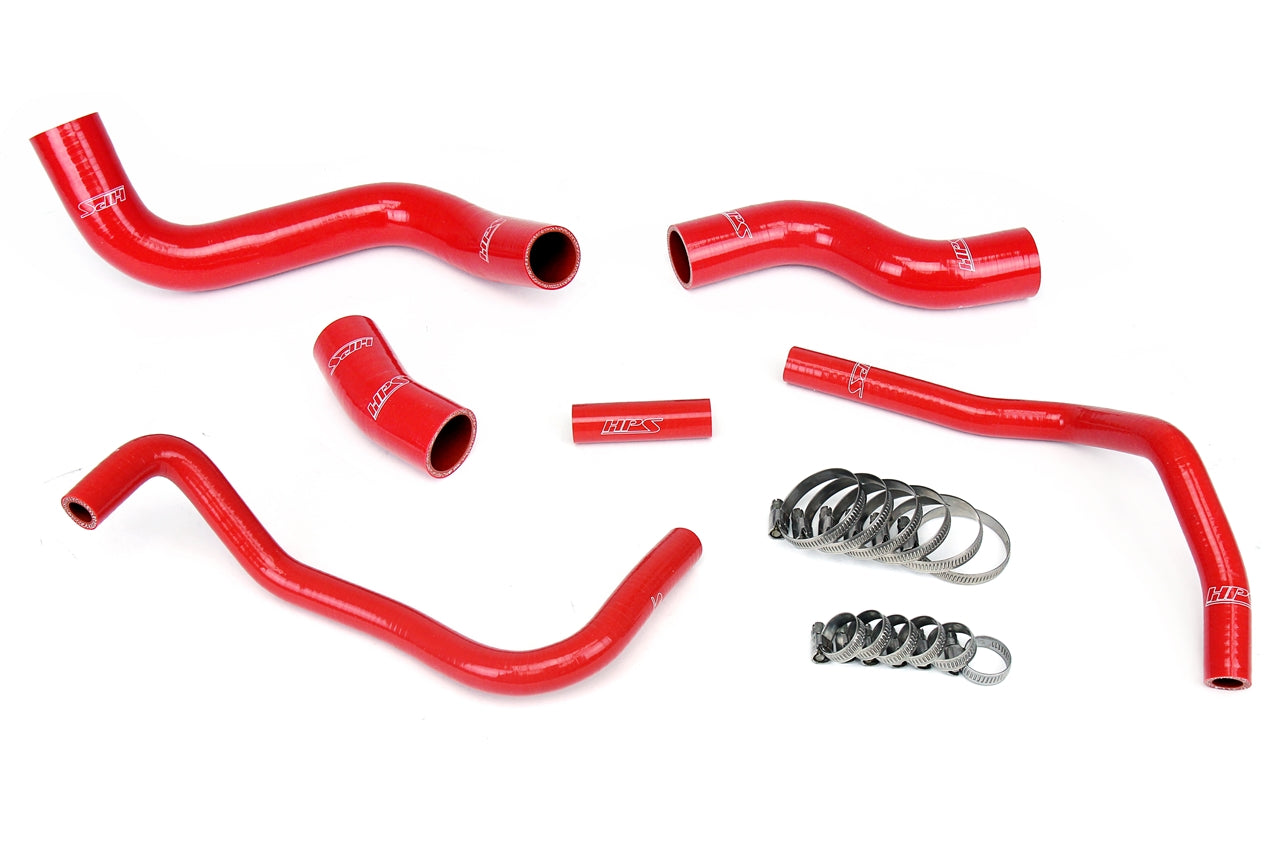 HPS Performance High Temp Reinforced Silicone Radiator and Heater Coolant Hose Kit Red 57-1336-RED