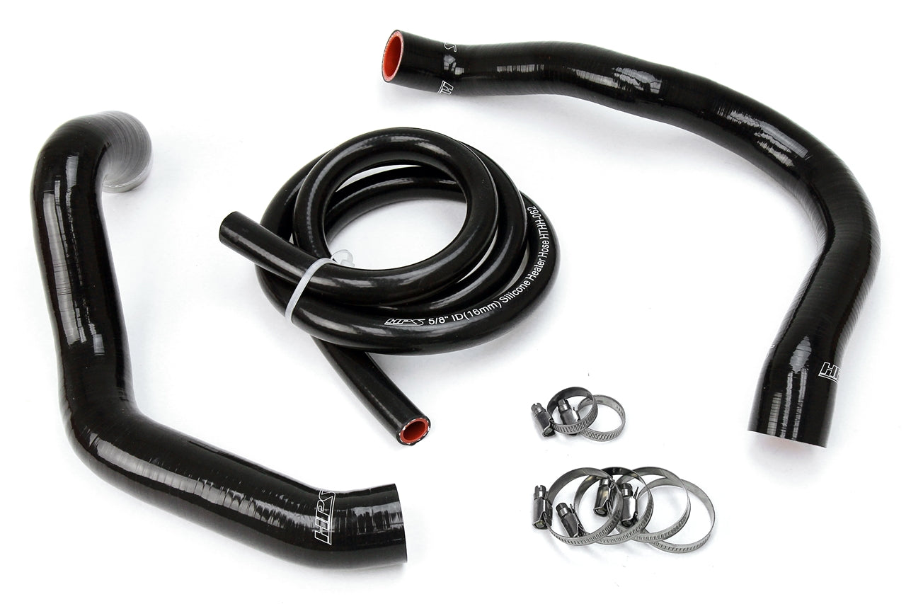 HPS Performance High Temp Reinforced Silicone Radiator and Heater Coolant Hose Kit Black 57-1338-BLK