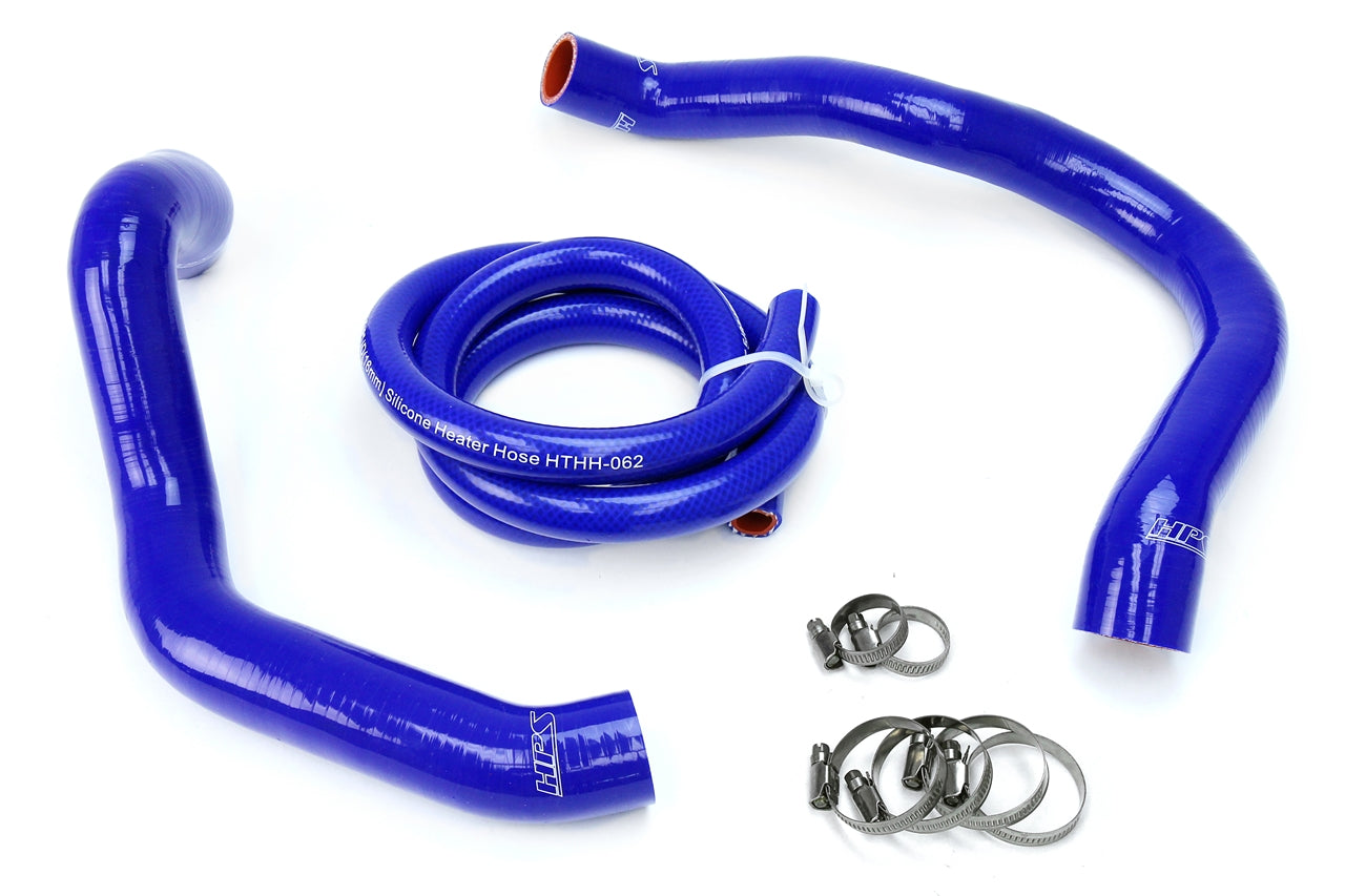 HPS Performance High Temp Reinforced Silicone Radiator and Heater Coolant Hose Kit Blue 57-1338-BLUE