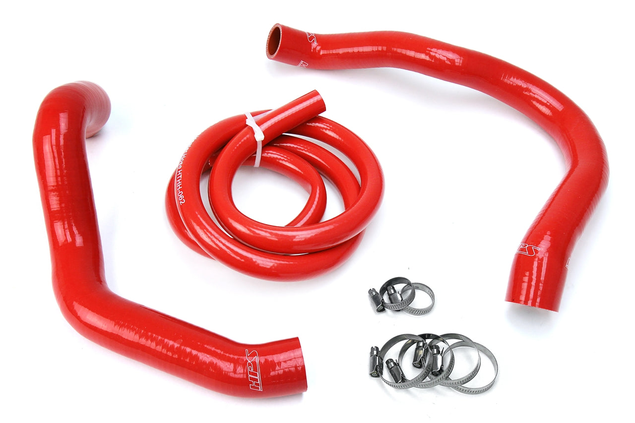 HPS Performance High Temp Reinforced Silicone Radiator and Heater Coolant Hose Kit Red 57-1338-RED