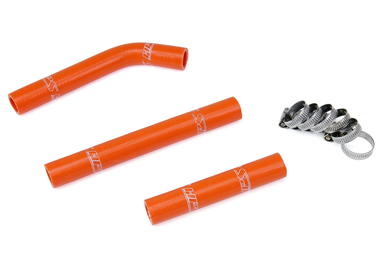 HPS Performance High Temp Reinforced Silicone Radiator Coolant Hose Kit Orange 57-1355-ORG