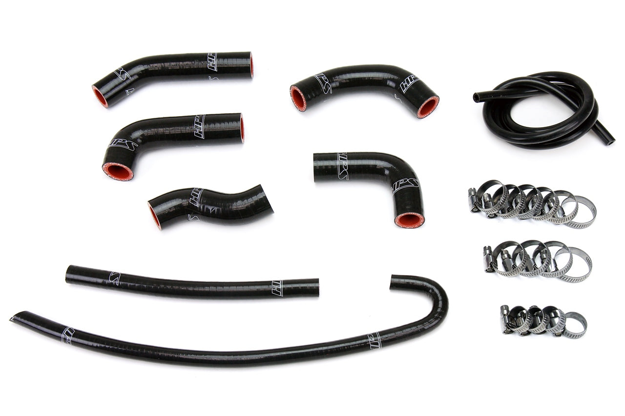 HPS Performance High Temp Reinforced Silicone Radiator Coolant Hose Kit Black 57-1377-BLK