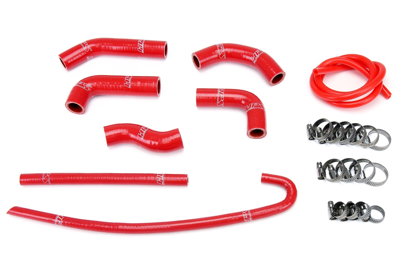 HPS Performance High Temp Reinforced Silicone Radiator Coolant Hose Kit Red 57-1377-RED