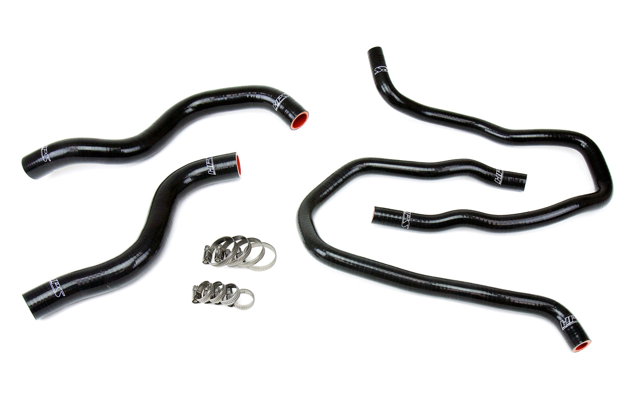 HPS Performance High Temp Reinforced Silicone Radiator and Heater Coolant Hose Kit Black 57-1387-BLK