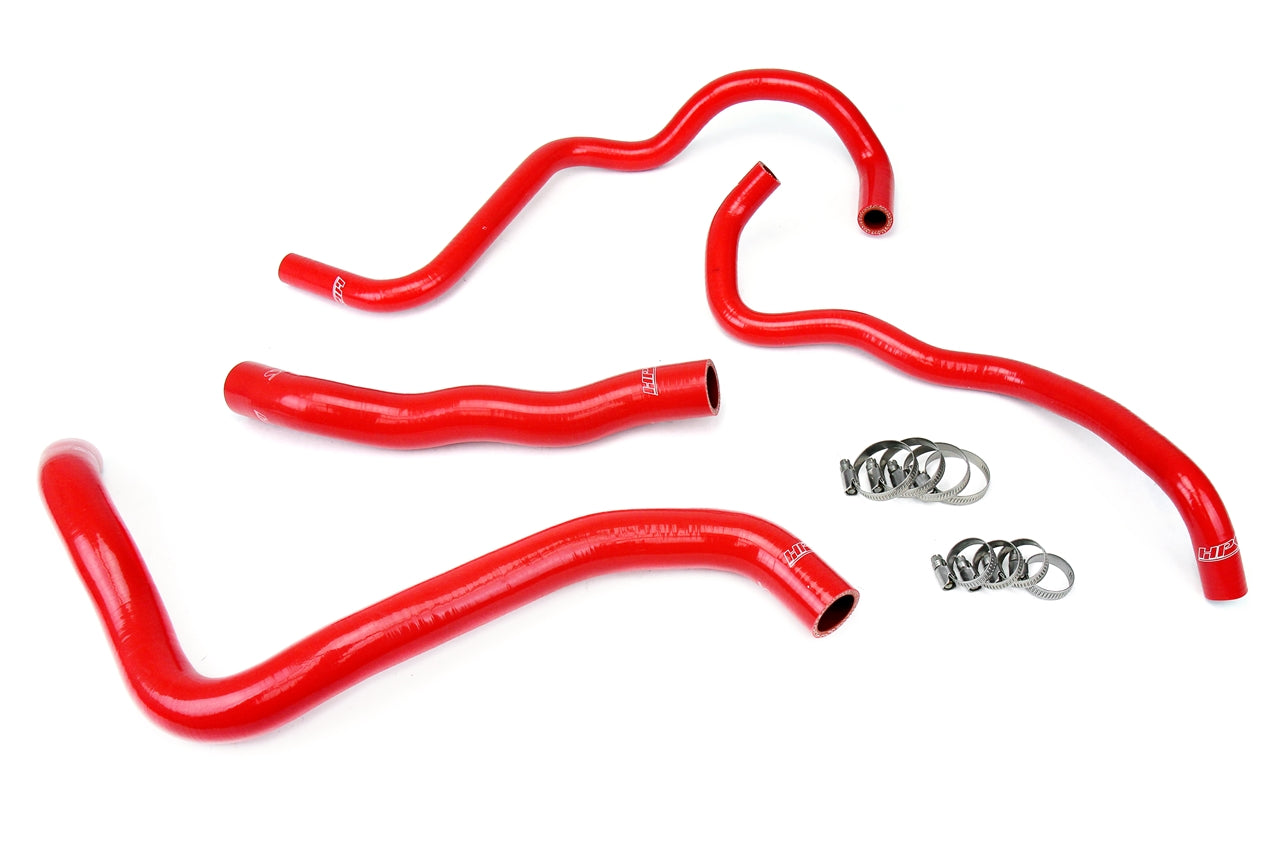 HPS Performance High Temp Reinforced Silicone Radiator and Heater Coolant Hose Kit Red 57-1388-RED