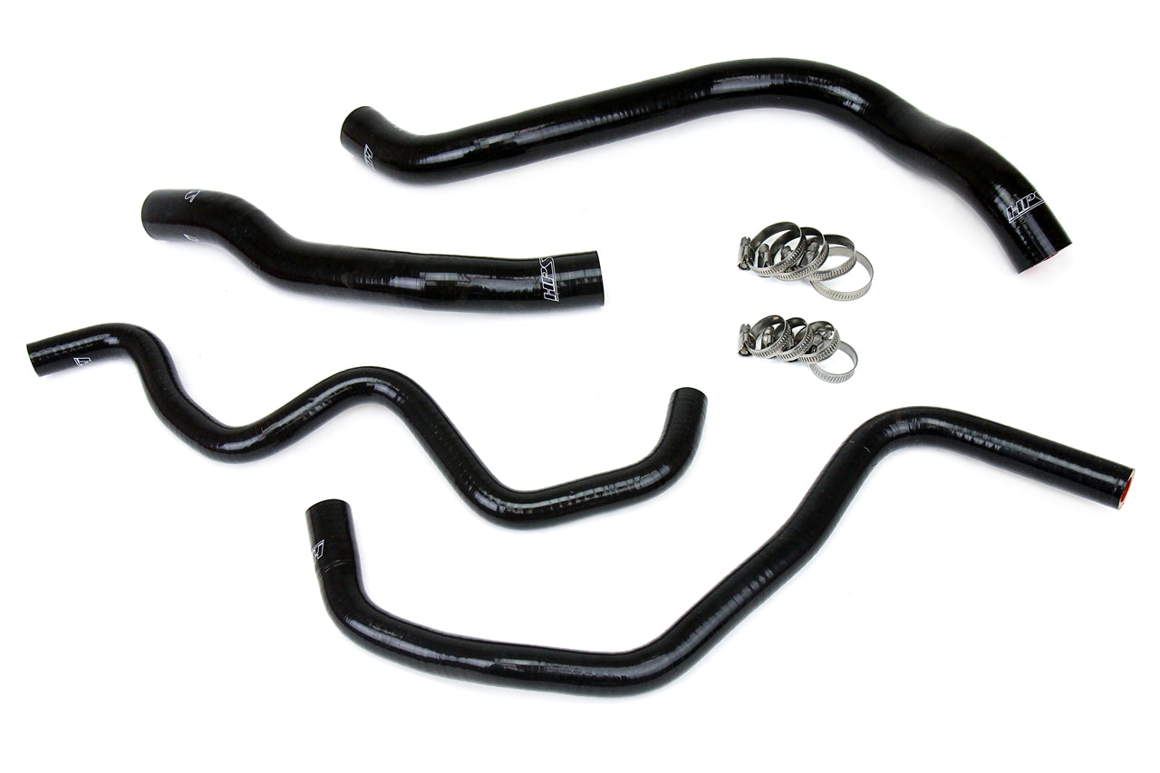 HPS Performance High Temp Reinforced Silicone Radiator and Heater Coolant Hose Kit Black 57-1390-BLK