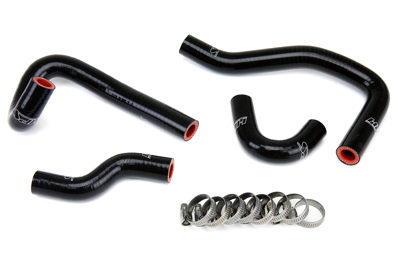 HPS Performance High Temp Reinforced Silicone Heater Coolant Hose Kit Black 57-1396-BLK