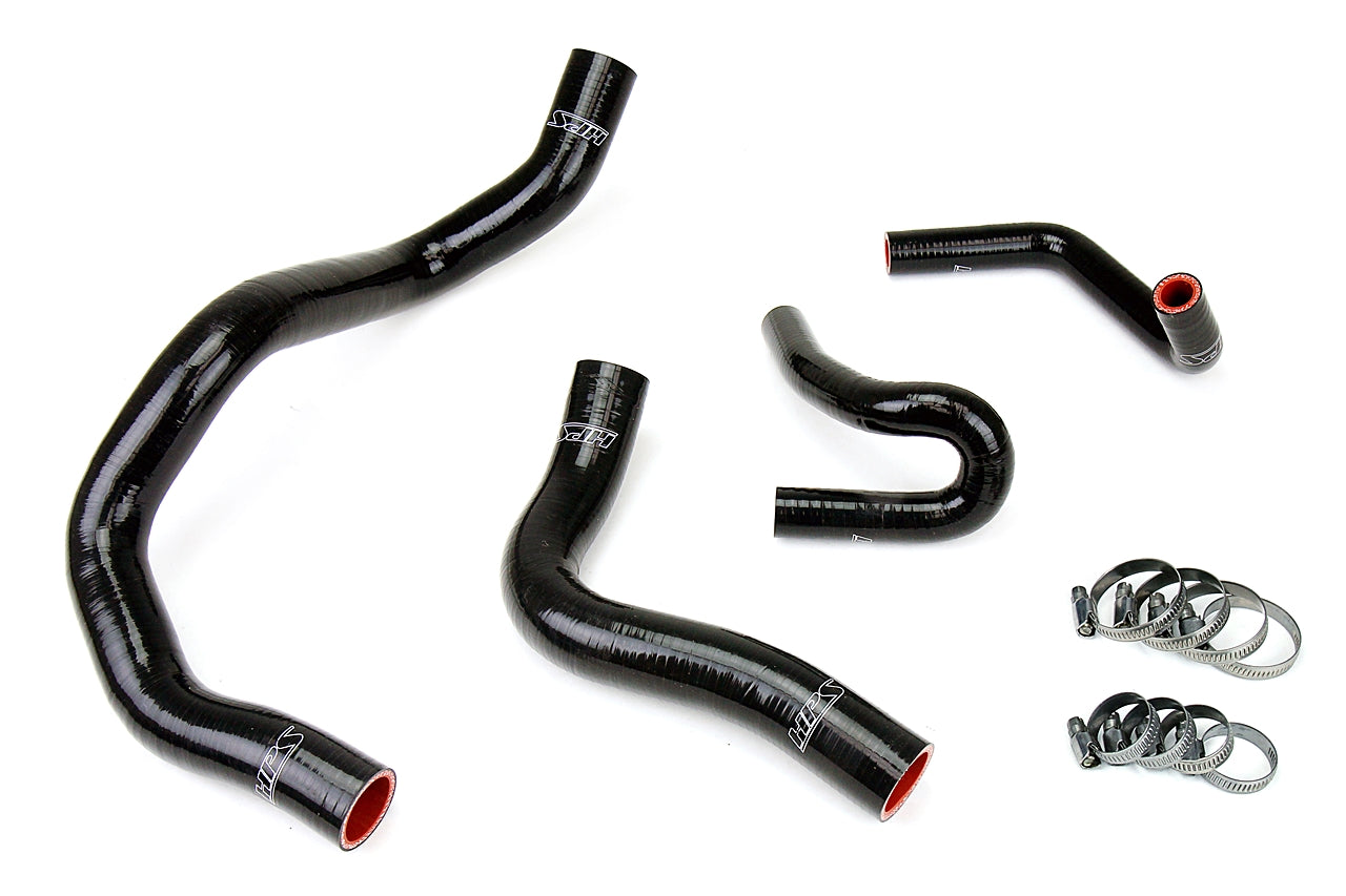 HPS Performance High Temp Reinforced Silicone Radiator and Heater Coolant Hose Kit Black 57-1413-BLK