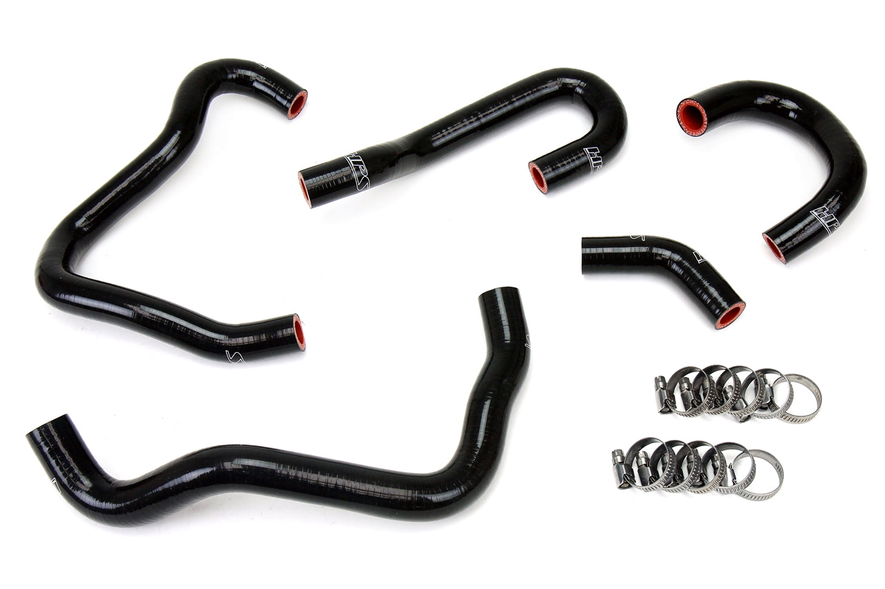 HPS Performance High Temp Reinforced Silicone Heater Coolant Hose Kit Black 57-1414-BLK