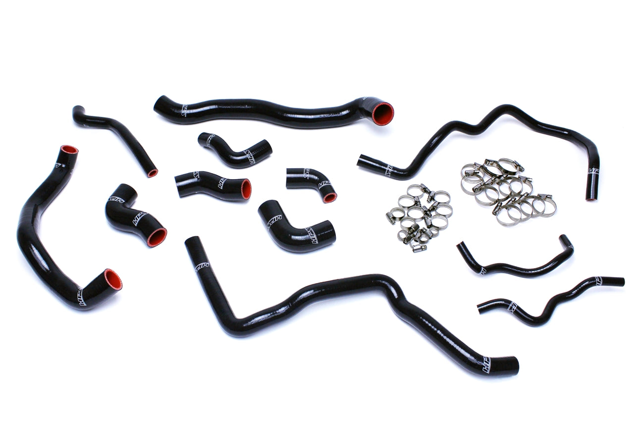 HPS Performance High Temp Reinforced Silicone Radiator and Ancillary Coolant Hose Kit Black 57-1476-BLK
