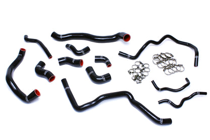 HPS Performance High Temp Reinforced Silicone Radiator and Ancillary Coolant Hose Kit Black 57-1476-BLK