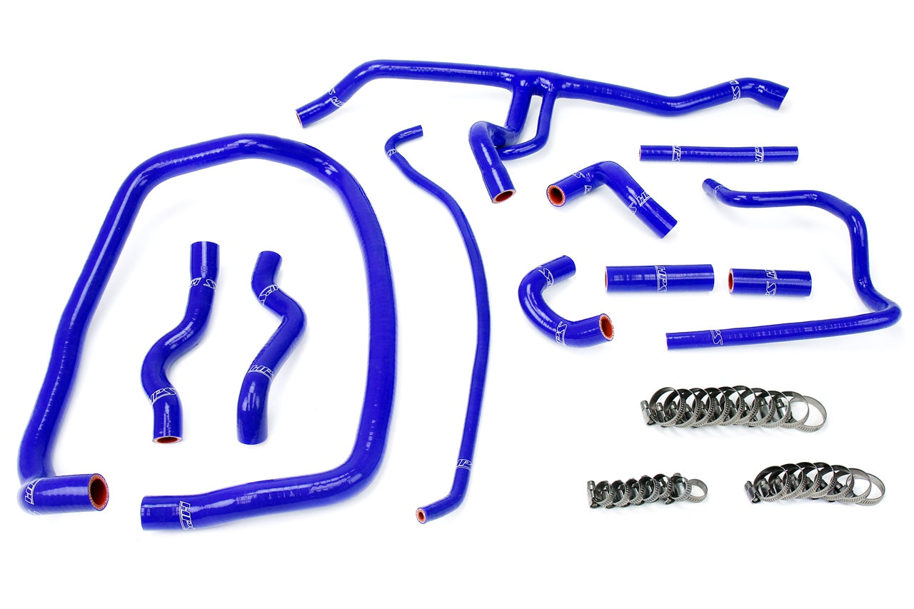 HPS Performance High Temp Reinforced Silicone Heater Coolant Hose Kit Blue 57-1488-BLUE