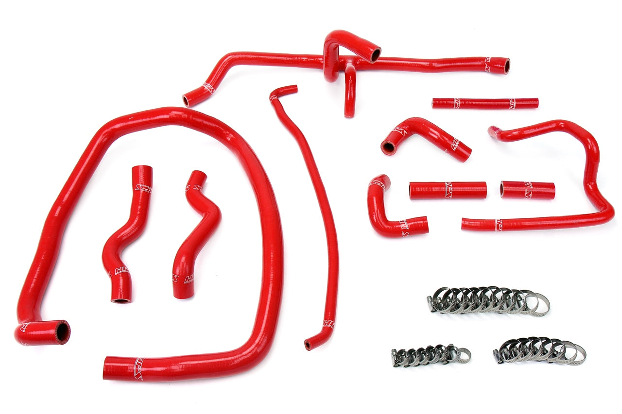 HPS Performance High Temp Reinforced Silicone Heater Coolant Hose Kit Red 57-1488-RED