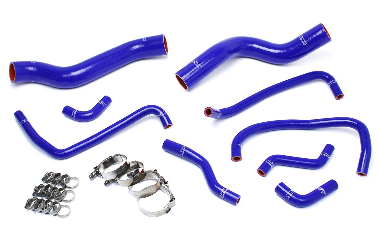 HPS Performance High Temp Reinforced Silicone Radiator and Heater Coolant Hose Kit Blue 57-1503-BLUE