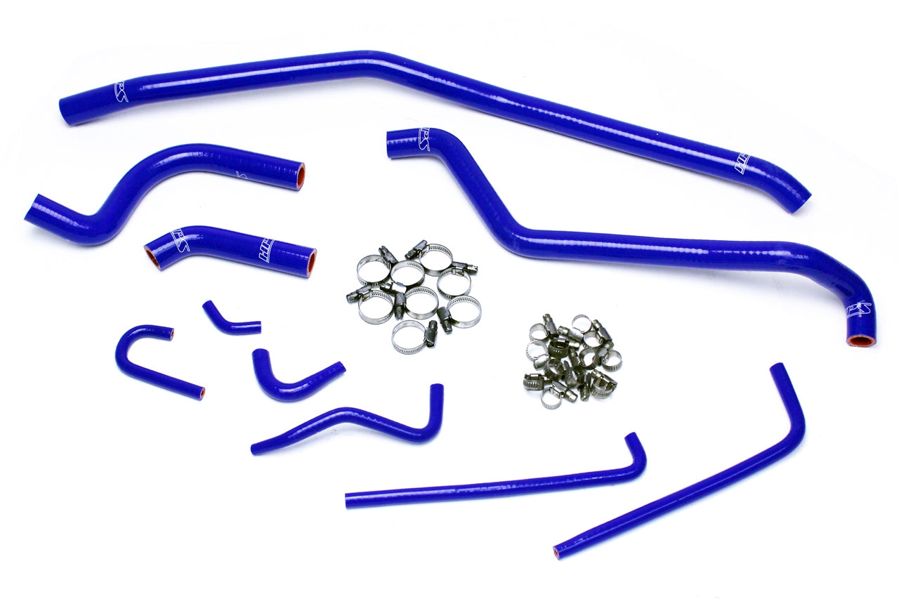 HPS Performance High Temp Reinforced Silicone Radiator Coolant Hose Kit Blue 57-1504-BLUE