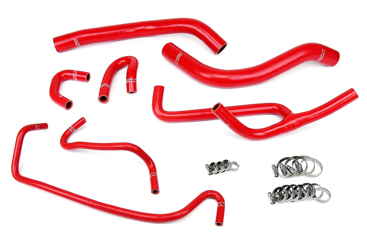 HPS Performance High Temp Reinforced Silicone Radiator and Heater Coolant Hose Kit Red 57-1506-RED
