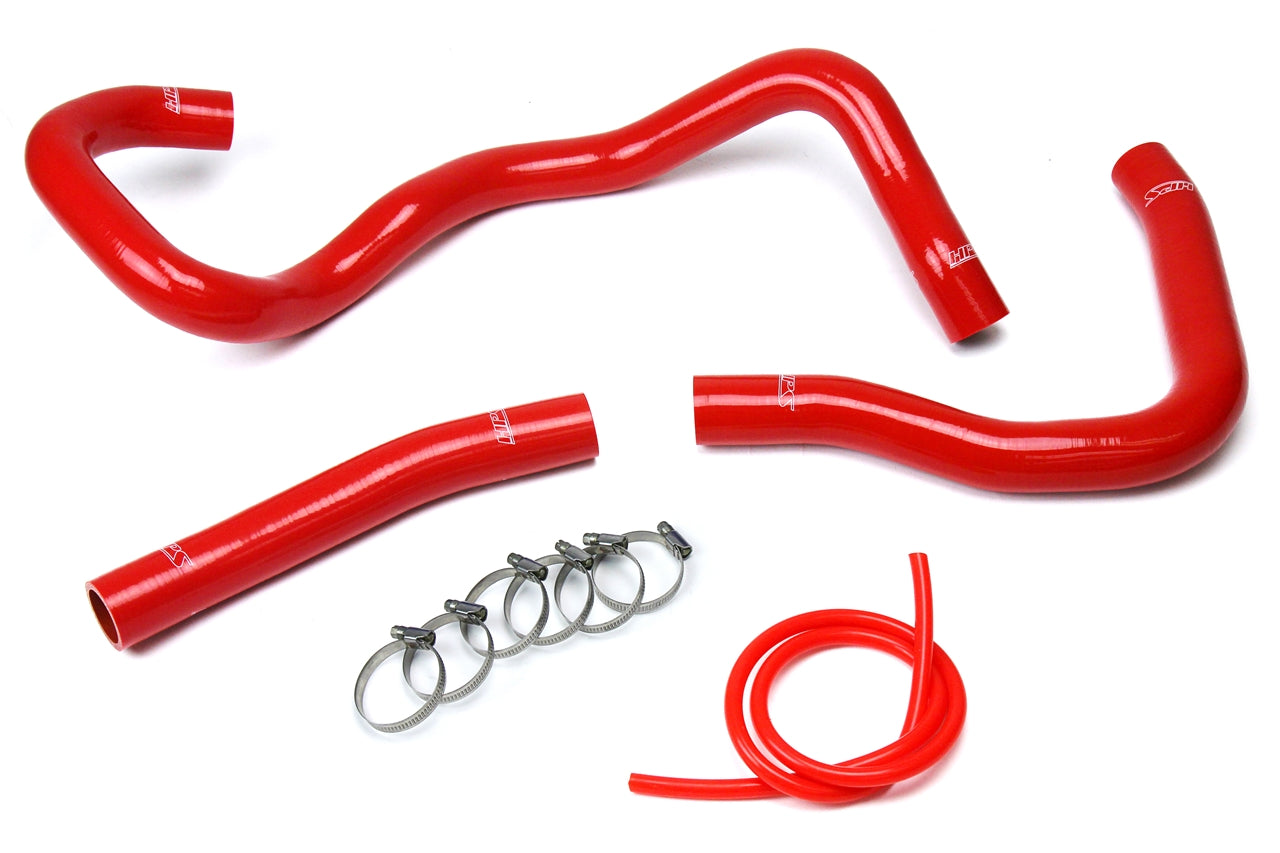 HPS Performance High Temp Reinforced Silicone Radiator Coolant Hose Kit Red 57-1530-RED
