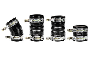 HPS Performance Ultra High Temp Aramid Reinforced Silicone Intercooler Hose Boots Kit Black 57-1537-BLK