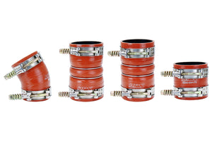 HPS Performance Ultra High Temp Aramid Reinforced Silicone Intercooler Hose Boots Kit Orange 57-1538
