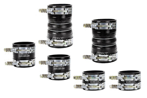 HPS Performance Ultra High Temp Aramid Reinforced Silicone Intercooler Hose Boots Kit Black 57-1539-BLK