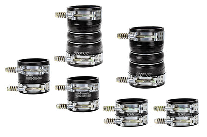 HPS Performance Ultra High Temp Aramid Reinforced Silicone Intercooler Hose Boots Kit Black 57-1539-BLK