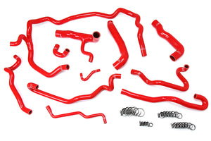 HPS Performance High Temp Reinforced Silicone Radiator and Heater Coolant Hose Kit Red 57-1552-RED