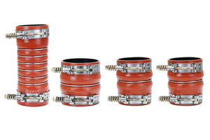 HPS Performance Ultra High Temp Aramid Reinforced Silicone Intercooler Hose Boots Kit Orange 57-1569