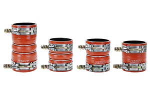 HPS Performance Ultra High Temp Aramid Reinforced Silicone Intercooler Hose Boots Kit Orange 57-1571