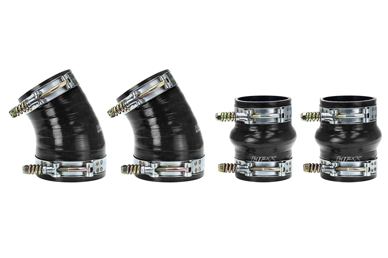 HPS Performance Ultra High Temp Aramid Reinforced Silicone Intercooler Hose Boots Kit Black 57-1576-BLK