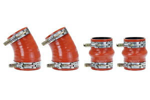 HPS Performance Ultra High Temp Aramid Reinforced Silicone Intercooler Hose Boots Kit Orange 57-1576