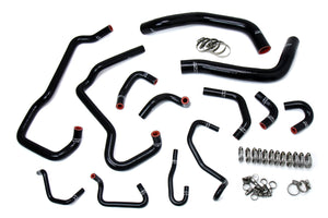 HPS Performance High Temp Reinforced Silicone Radiator and Heater Coolant Hose Kit Black 57-1581-BLK
