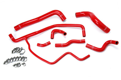 HPS Performance High Temp Reinforced Silicone Radiator and Heater Coolant Hose Kit Red 57-1583-RED
