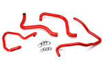 HPS Performance High Temp Reinforced Silicone Radiator and Heater Coolant Hose Kit Red 57-1589-RED