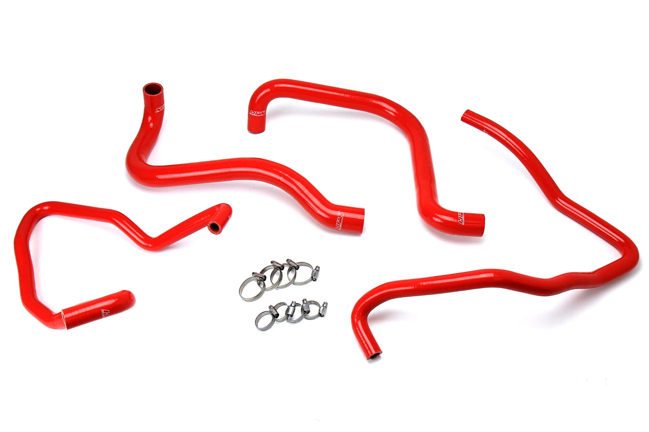 HPS Performance High Temp Reinforced Silicone Radiator and Heater Coolant Hose Kit Red 57-1589-RED