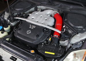 HPS Performance High Temp Reinforced Silicone Air Intake Hose Kit, Red 2003-2006 Nissan 350Z VQ35DE